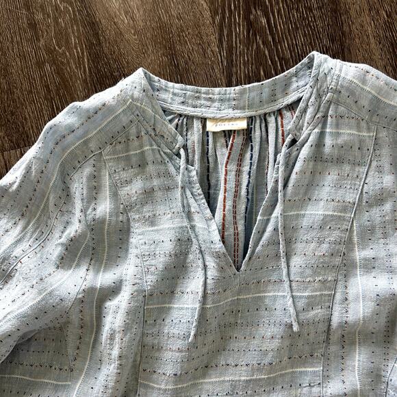 NWOT Poetry Blue Linen Blend Tunic Dress UK 20 US 16 Boho Cottagecore Pockets - Picture 12 of 13